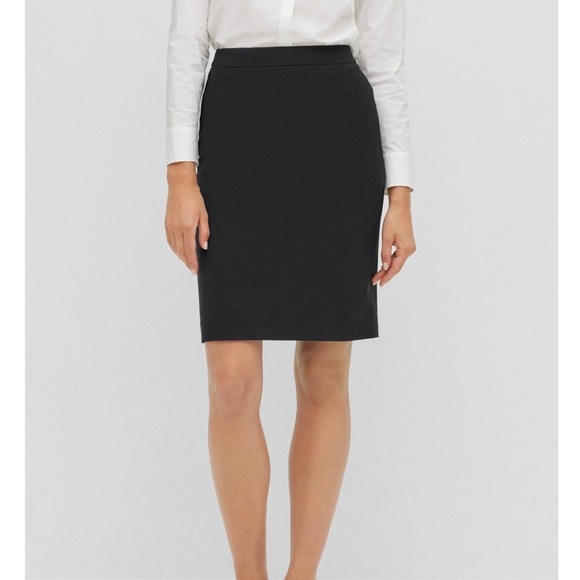 HUGO BOSS PENCIL SKIRT IN ITALIAN STRETCH VIRGIN WOOL - Picture 1 of 3
